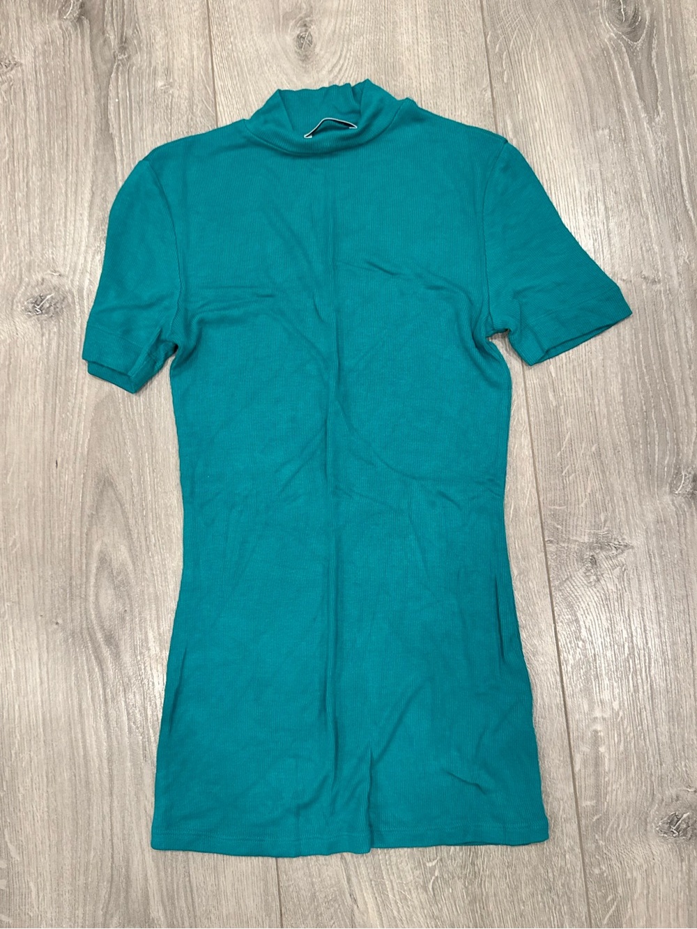 Aritzia Babaton Women’s Teal Short Sleeve Mock Neck Top